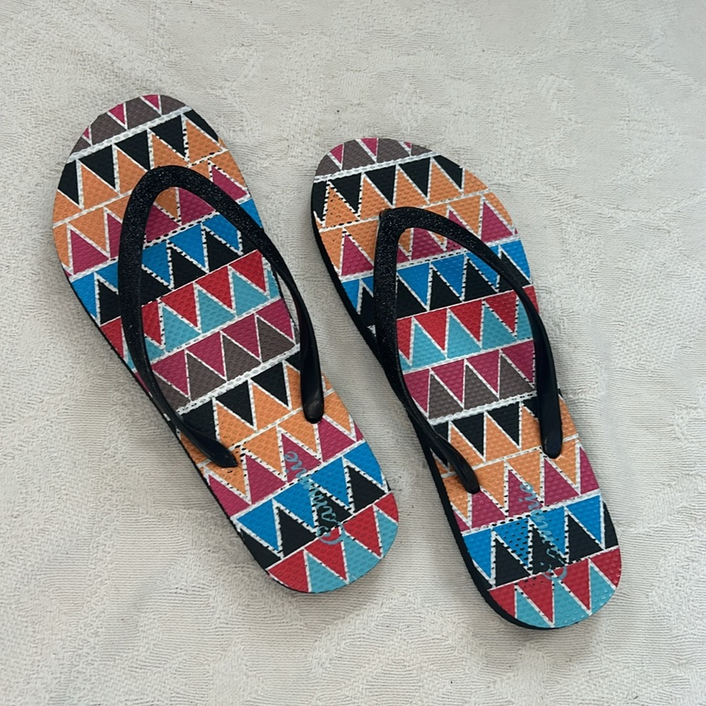NWT Cammie Sparkle Summer Flip Flops Size 7